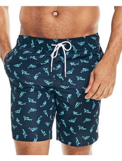 Men's Shark-Print Swim Shorts