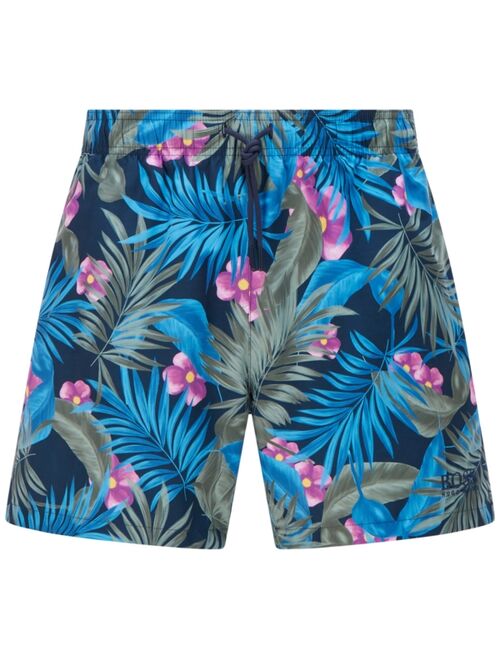 Hugo Boss BOSS Men's Leaf-Print Swim Shorts