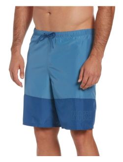 Men's Split Colorblocked Packable 9" Swim Trunks