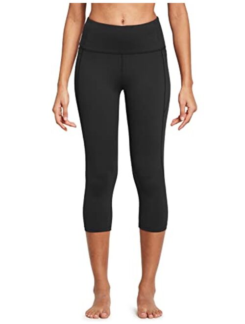 BALEAF Women's Capri Leggings Workout Yoga Running Capris High Waisted Pull On Cropped Leggings with Pockets