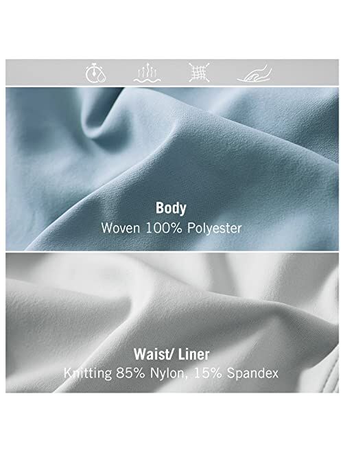 BALEAF Women's 2 in 1 Running Athletic Shorts with Liner Lightweight Quick-Dry Workout Active Yoga Shorts with Pockets