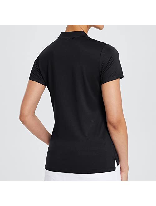 BALEAF Women's Polo Shirts for Golf Short Sleeve Tops Quick Dry UPF50+ Lightweight 5-Button Pique Uniform