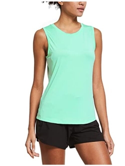 Women's Sleeveless Workout Shirts Exercise Running Tank Tops Active Gym Tops
