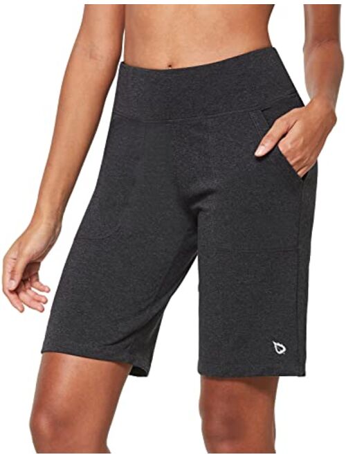 BALEAF Women's Bermuda Long Shorts 10" Athletic Shorts High Waisted for Running Workout Casual Summer Quick Dry