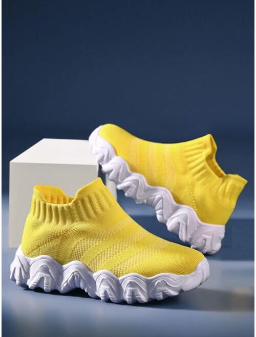 Shein Boys Minimalist Slip-On Sock Sneakers