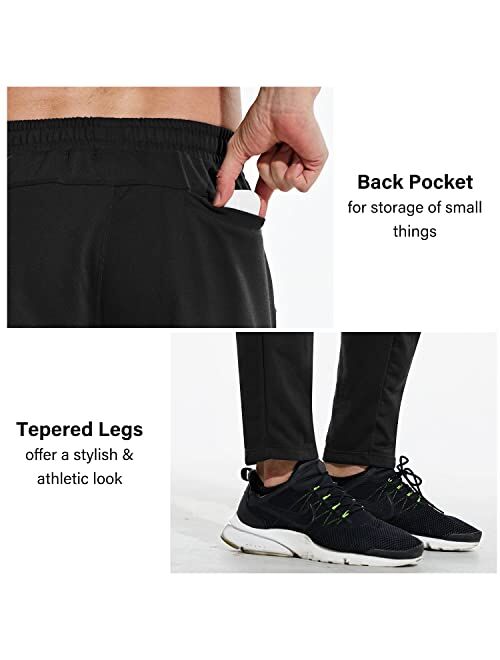 BALEAF Men's Running Pants Slim Fit Tapered Joggers Sweatpants with Pockets Athletic Pants for Cold Weather Sports Workout