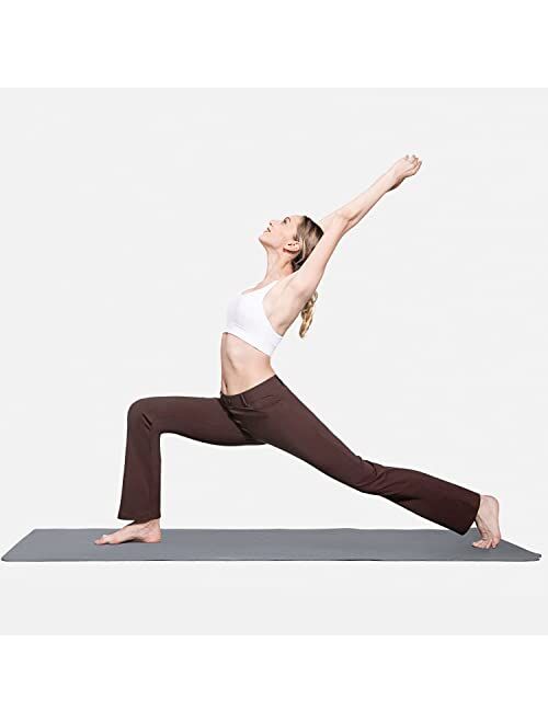BALEAF Women's Yoga Dress Pants Stretchy Work Slacks Business Casual Straight Leg/Bootcut Pull on Trousers w 4 Pockets