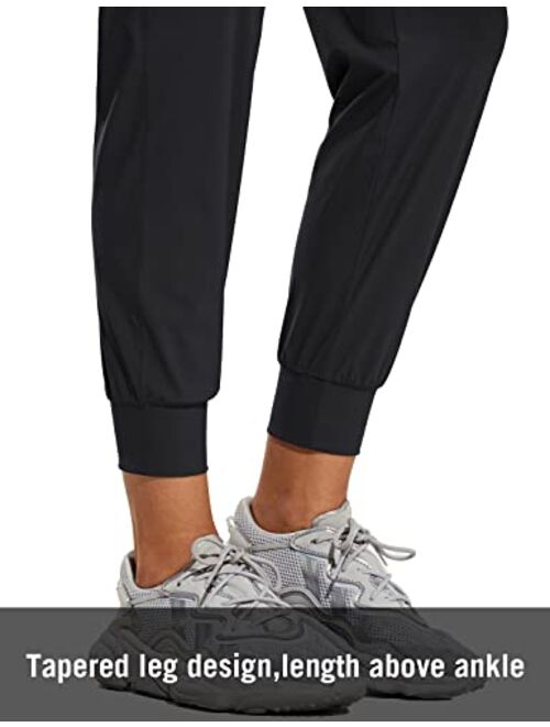 BALEAF Women's Lightweight Jogger Hiking Pants with Zipper Pockets High Waist Quick Dry