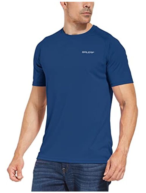BALEAF Men's UPF 50+ Short Sleeve Shirts Lightweight Sun Protection SPF T-Shirts Fishing Hiking Running
