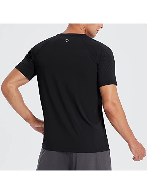 BALEAF Men's Running Shirts Quick Dry Short Sleeve Tops UPF30+ Moisture Wicking Athletic T-Shirt for Trail Workout