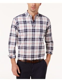 Men's Perry Plaid Stretch Shirt with Pocket, Created for Macy's
