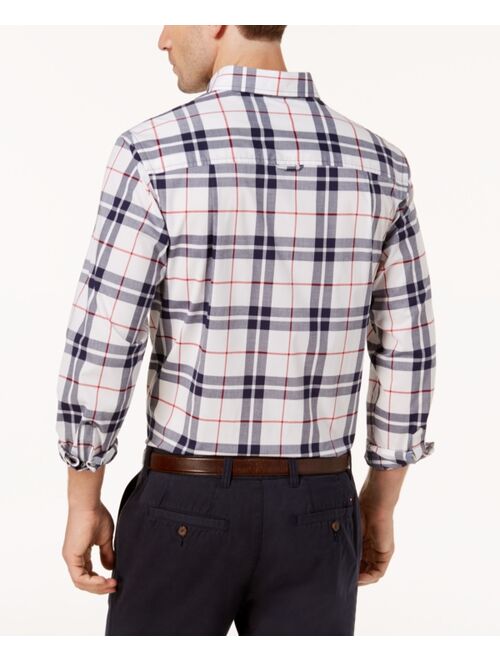 Club Room Men's Perry Plaid Stretch Shirt with Pocket, Created for Macy's