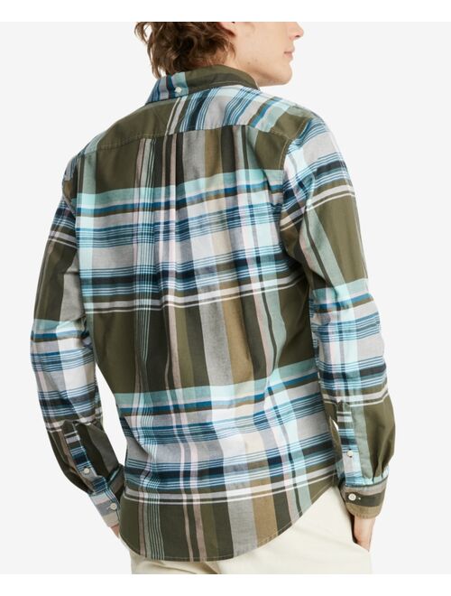 Tommy Hilfiger Men's TH FLEX Plaid Custom Fit Shirt