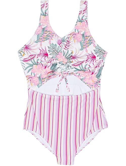 Seafolly Kids Island in The Sun Ruched Front One-Piece (Big Kids)