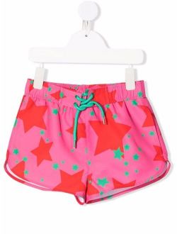 Kids starfish-print swim shorts