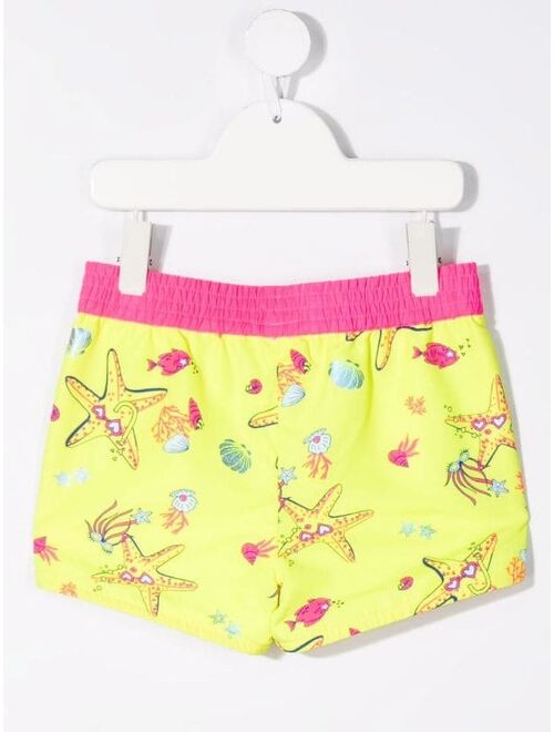 Billieblush starfish-print shorts