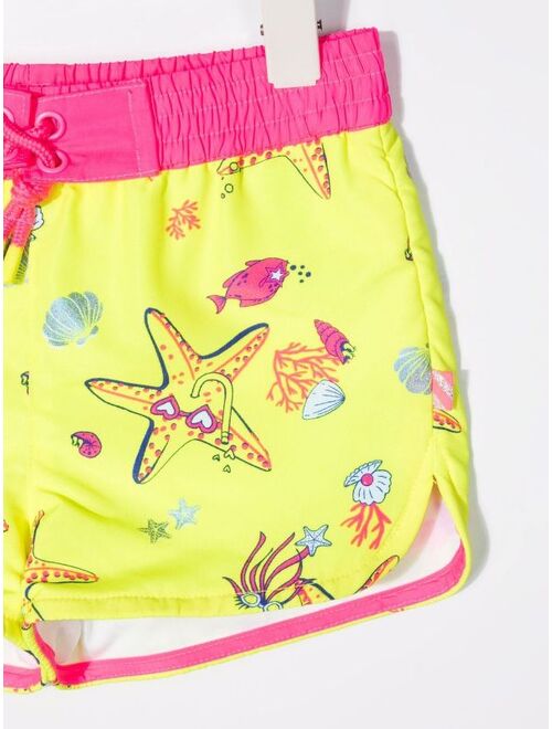 Billieblush starfish-print shorts