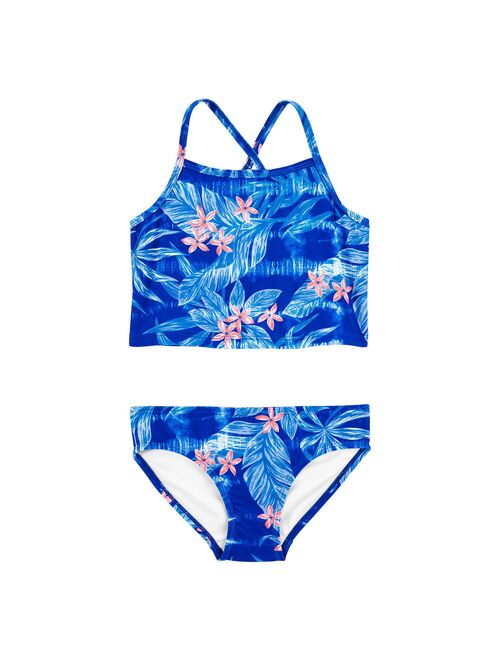 Baby Girl Carter's 2-Piece Tropical Floral Print Longline Bikini Swimsuit