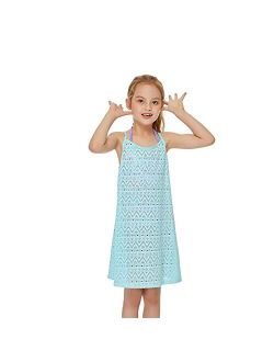 Jimmy Baha·mas Girls Swimsuits Cover-ups Off Shoulder Ruffled Hollow Beach Dress Cover Up for Kids 