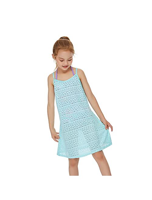 Jimmy Baha·mas Jimmy Bahamas Swimsuit Cover Up for Girls Little Kids Girl's Beach Crochet Mesh Crossback Swim Cover Up Dress