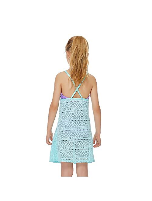 Jimmy Baha·mas Jimmy Bahamas Swimsuit Cover Up for Girls Little Kids Girl's Beach Crochet Mesh Crossback Swim Cover Up Dress