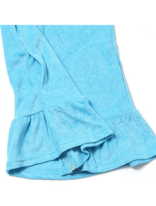 Perfashion Swimwear Cover Up for Girls Terry Swim Cover Ups Hooded Kids Zip-up Cover-ups
