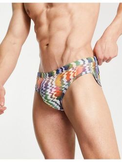 swim trunks with wavey stripe