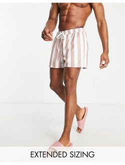 swim shorts in pink stripe in short length