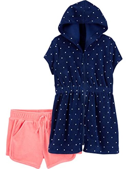 Simple Joys by Carter's Girls' Hooded Cover-up and Shorts