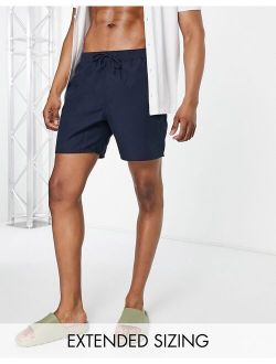 swim shorts in navy mid length