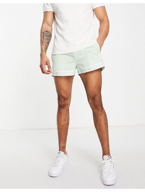 Topman micro swim shorts in mint