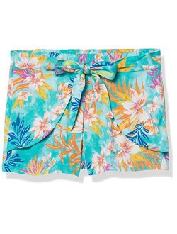 Hobie Girls' Tie Front Tulip Short Swimsuit Bottom
