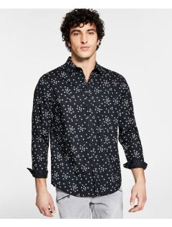 Men's Ditsy Floral Long-Sleeve Button-Up Shirt, Created for Macy's