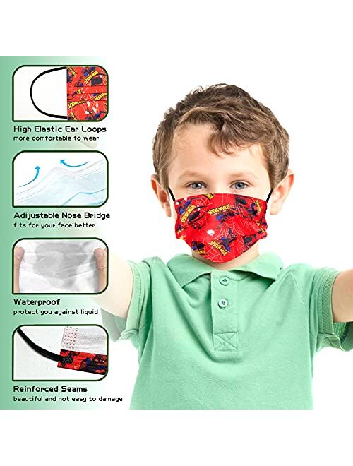Yuesuo 50PCS Kids Face_Mask Children 3Ply Earloop Breathable Kids Face_Mask Outdoor School Supplies Boys Girls Gfit
