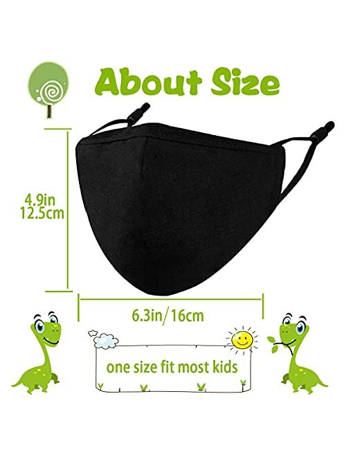 Wrakus Washable Kids Face Mask with Adjustable Ear Loops Reusable for Children Gift