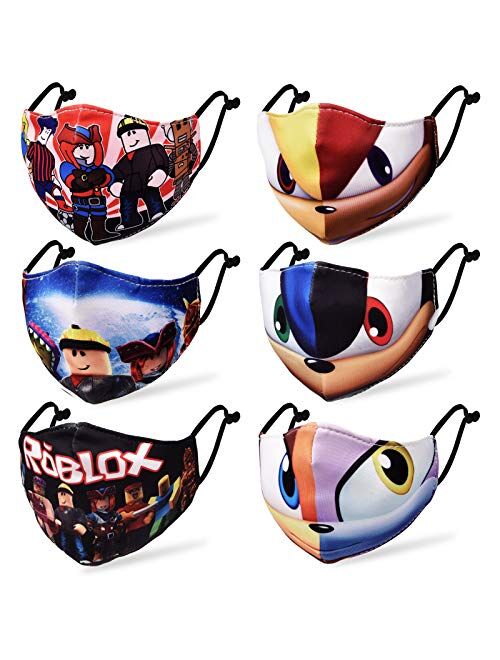 CIKIShield 6Pack Kids Face Mask Reusable, Breathable Face Mask for Boys Girls, Adjustable Children Face Mask