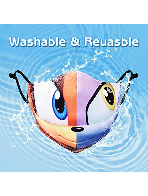 CIKIShield 6Pack Kids Face Mask Reusable, Breathable Face Mask for Boys Girls, Adjustable Children Face Mask