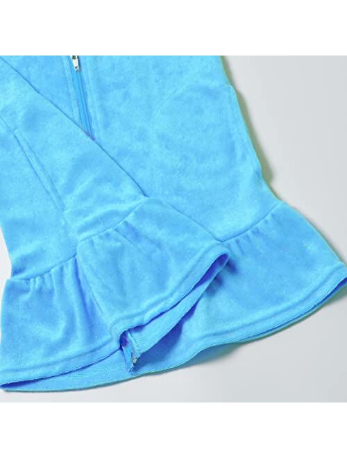 Jxstar Girls Swim Cover Up Terry Swimsuit Coverup Beach Pool Kids Zip Up Robe