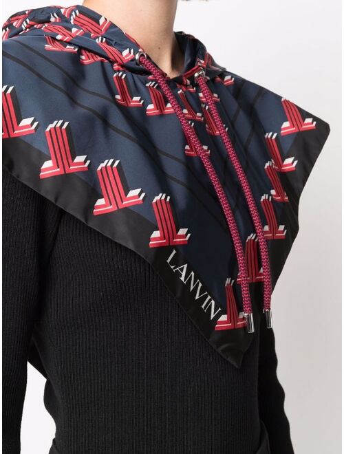 LANVIN tie-fastening oversized collar