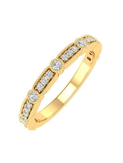 1/4 Carat Diamond Wedding Band Ring in 10K Gold