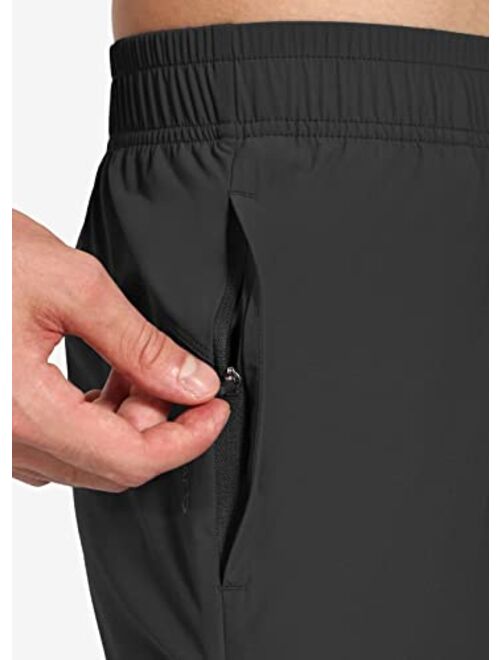 BALEAF Men's Running Pants Elastic Waist Lightweight Jogging Stretch Golf Workout Pants with Zipper Pockets