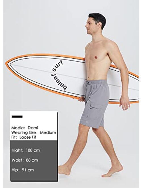BALEAF Men's 22" Board Shorts Swim Trunks No Mesh Liner Quick Dry Long Boardshorts Bathing Suit Swimwear with Pockets