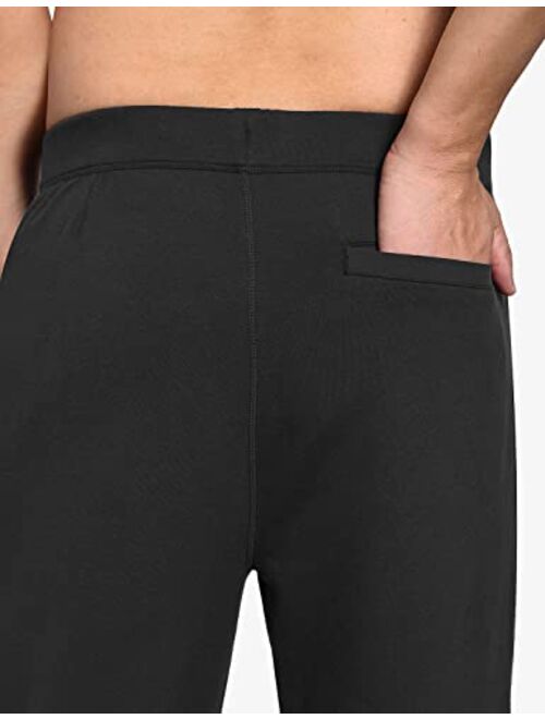 BALEAF Men's Jogger Running Cropped Pants Slim Fit Cotton Zipper Pockets Tapered Sweatpants Quick Dry Gym Office