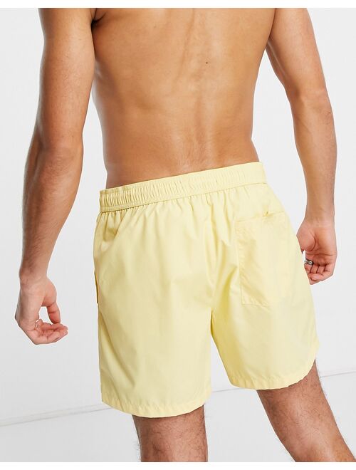 Topman classic swim shorts in yellow