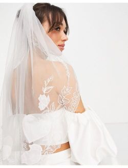 ASOS EDITION hip length love bird embroidered veil