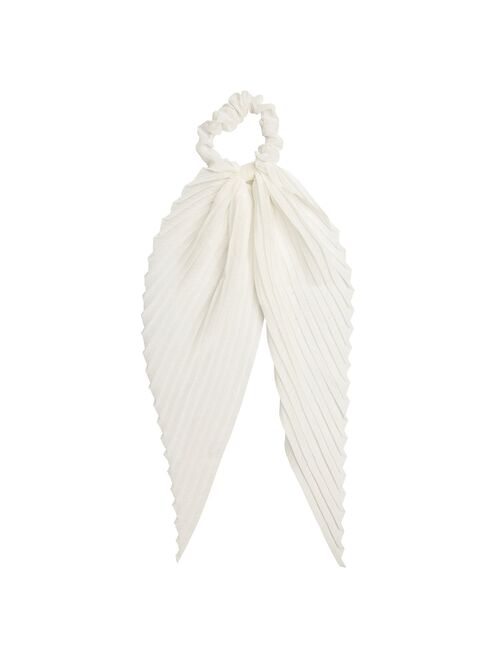 Little Co. by Lauren Conrad LC Lauren Conrad Pleated White Chiffon Glitter Long Tail Scrunchie