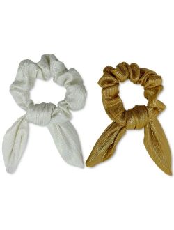International Concepts 2-Pc. Mixed Color Metallic Hair Scrunchie with Tie Set, Created for Macy's