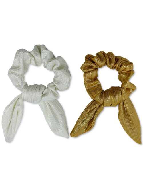 INC International Concepts International Concepts 2-Pc. Mixed Color Metallic Hair Scrunchie with Tie Set, Created for Macy's