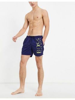 BOSS Bodywear BOSS Beachwear large logo swim shorts in navy