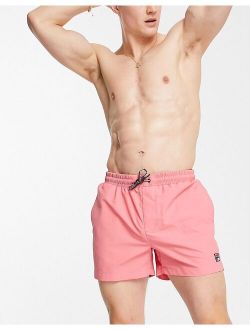 Artoni box logo swim shorts in pink